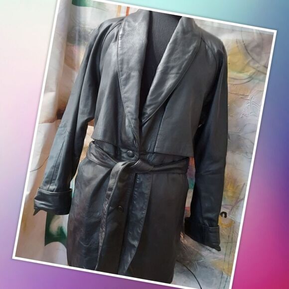 Wilsons Leather Jacket w Belt & Removable Thinsulate Lining Size Medium belted - Picture 1 of 4